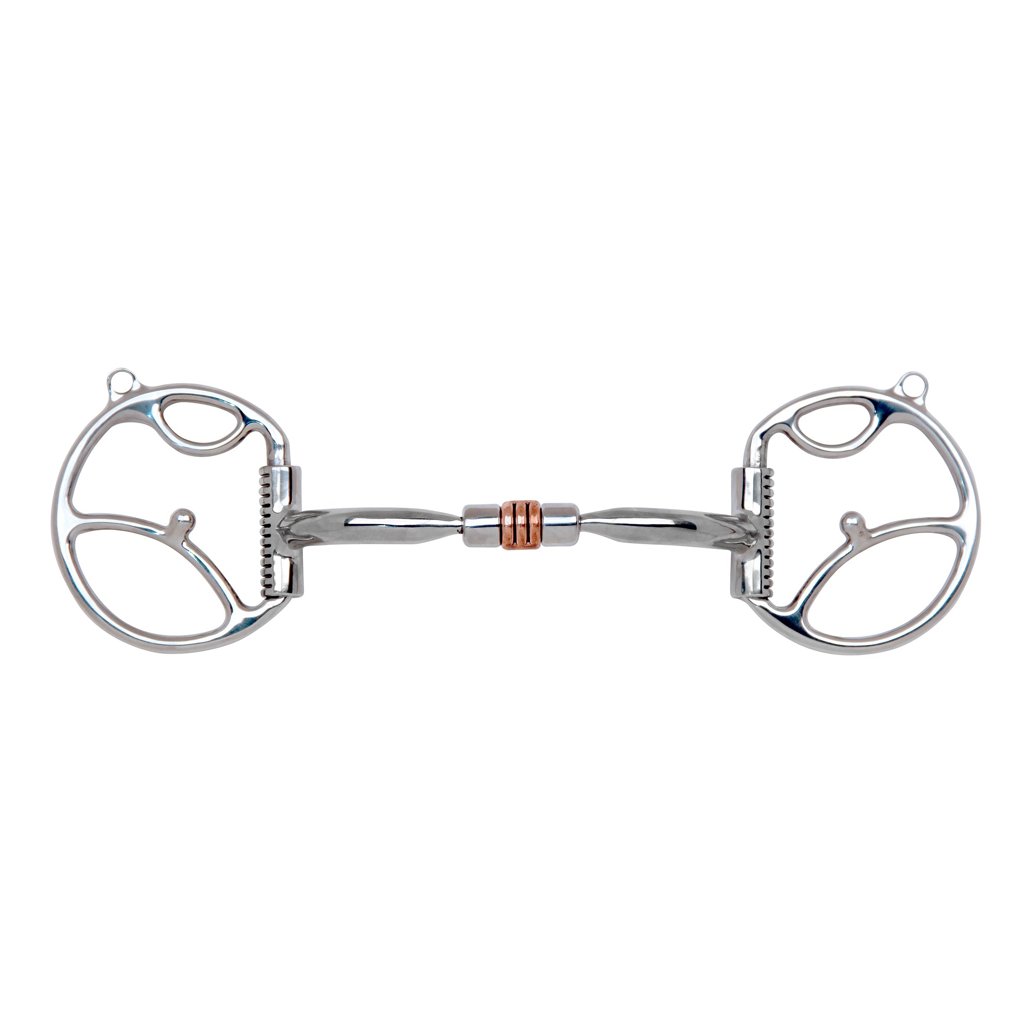 89-19035 Western Dee with Hooks and Comfort Snaffle with Copper Roller MB 03