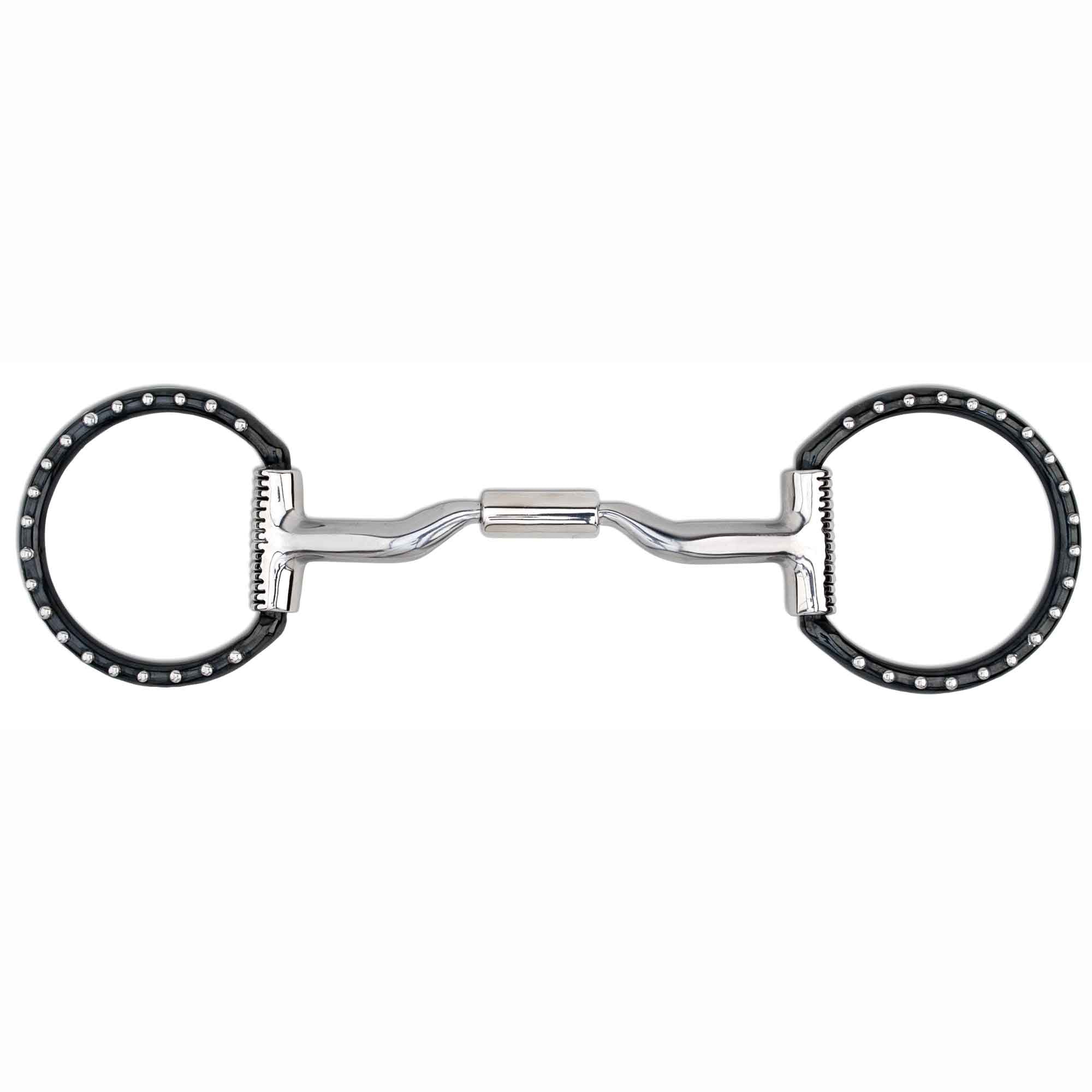 89-16045 Black Steel Western Dee with Low Port Comfort Snaffle MB 04
