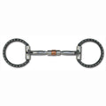 89-16035 Black Steel Western Dee with Comfort Snaffle with Copper Roller MB 03