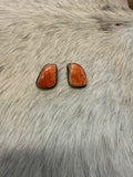 Red Spiny Post earrings 093126