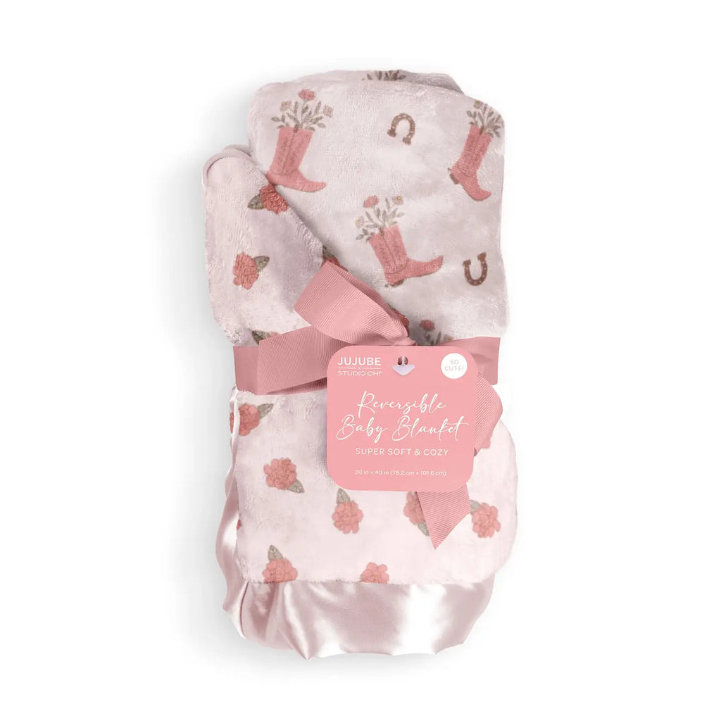 Reversible Baby Blanket Bloomin' Boot JF32015BBT