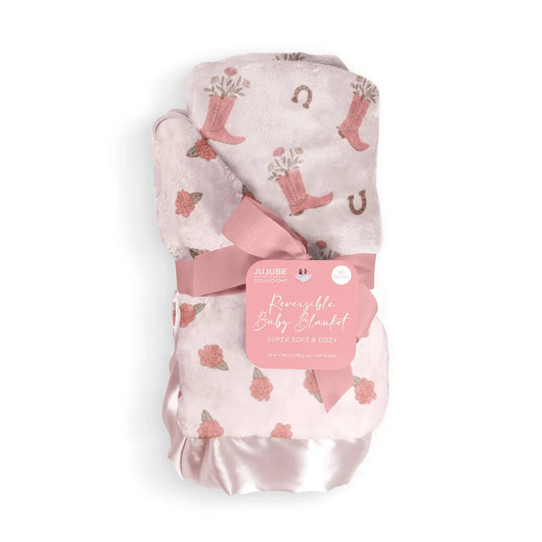 Reversible Baby Blanket Bloomin' Boot JF32015BBT