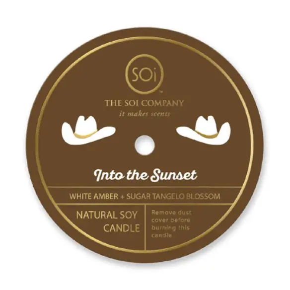 Into the Sunset (Cowboy Hat) Icon 12oz Candle 12ITSU