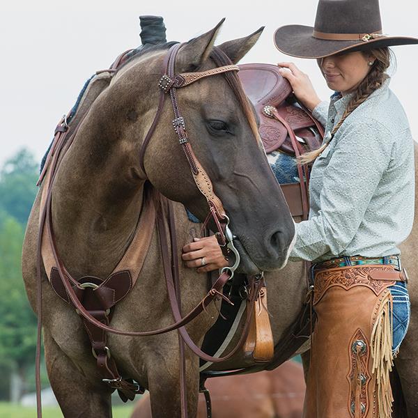 WEAVER Rough Out Oiled Browband Headstall 10-0750
