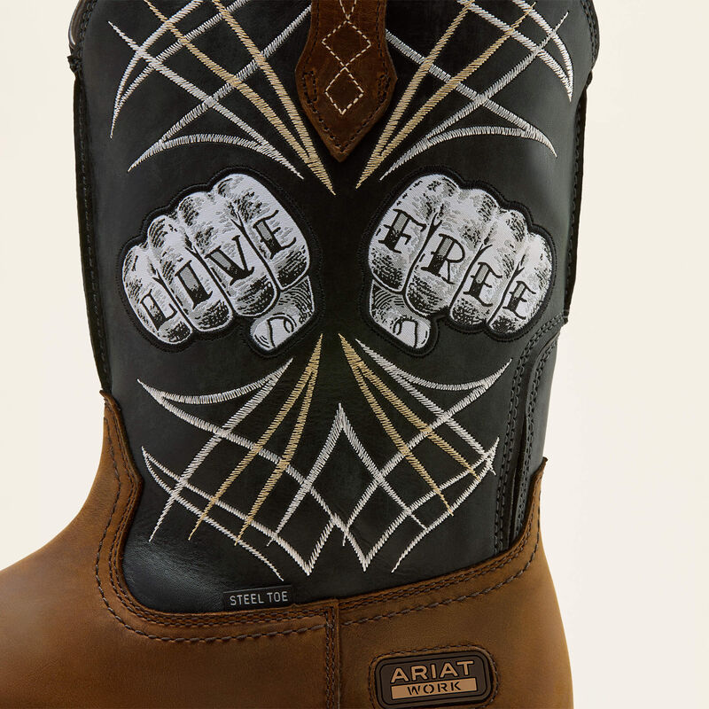 Mens Ariat Activator Live Free Wide Square Toe Work Boot 10074208