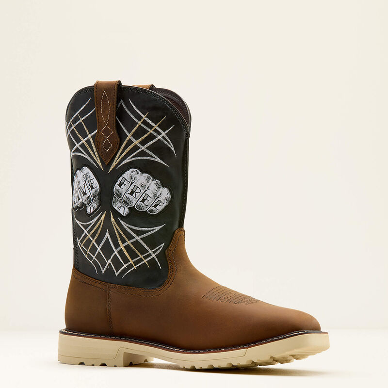 Mens Ariat Activator Live Free Wide Square Toe Work Boot 10074208