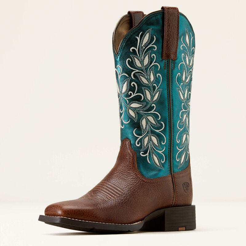 ARIAT WOMEN'S Round Up Holly Wide Square Toe Western Boot 10074373