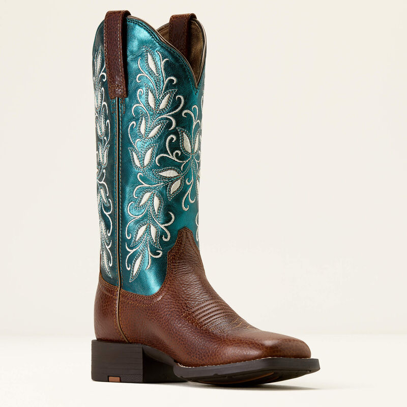 ARIAT WOMEN'S Round Up Holly Wide Square Toe Western Boot 10074373