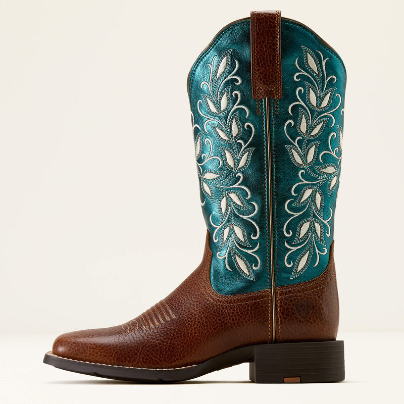 ARIAT WOMEN'S Round Up Holly Wide Square Toe Western Boot 10074373