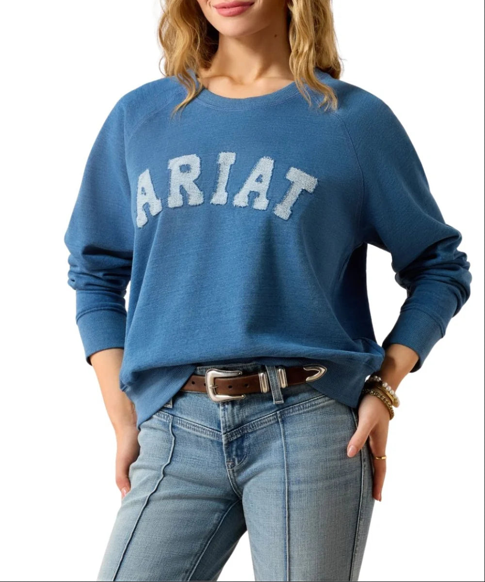 Ariat Women's Indigo Wash Essential Crew Sweatshirt 10079343