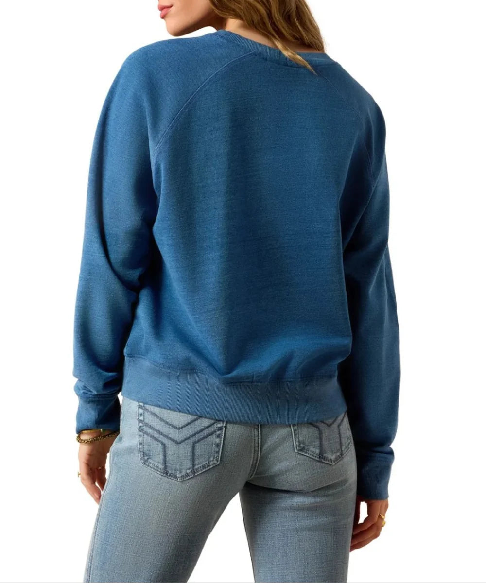 Ariat Women's Indigo Wash Essential Crew Sweatshirt 10079343