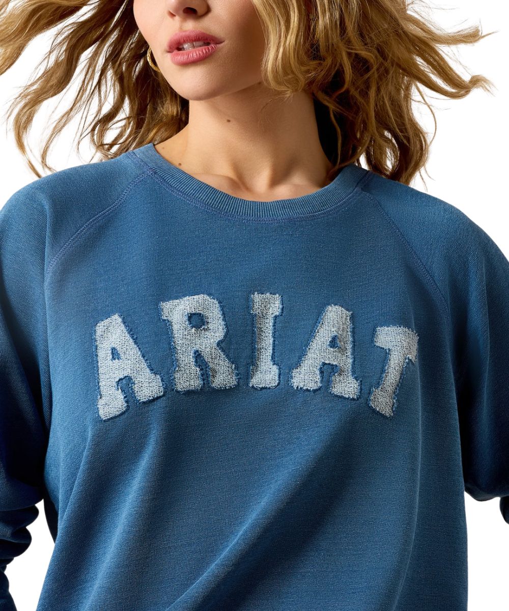 Ariat Women's Indigo Wash Essential Crew Sweatshirt 10079343
