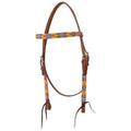 1065-10-SX Circle Y Infinity Beaded Bubblegum Browband Headstall