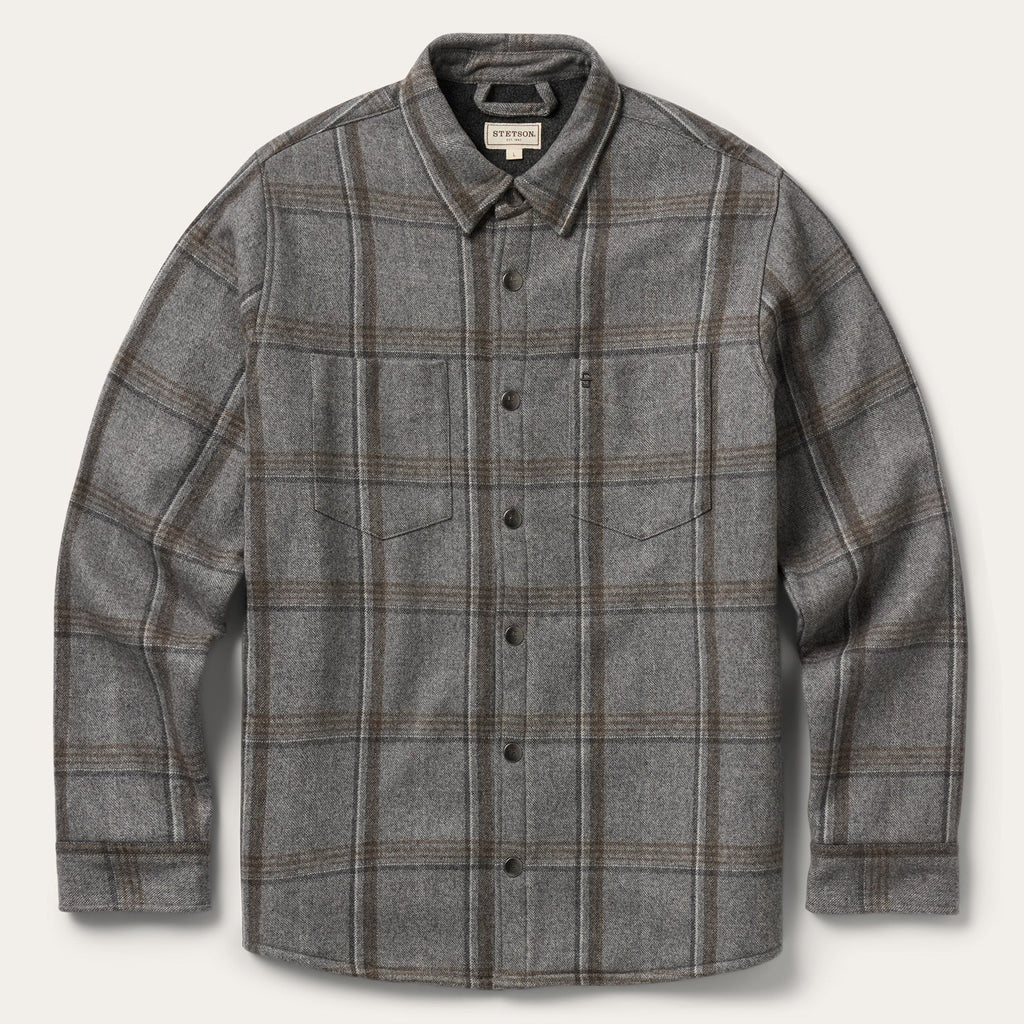 MENS STETSON WINDOWPANE SHIRT JACKET  11-097-0119-6112
