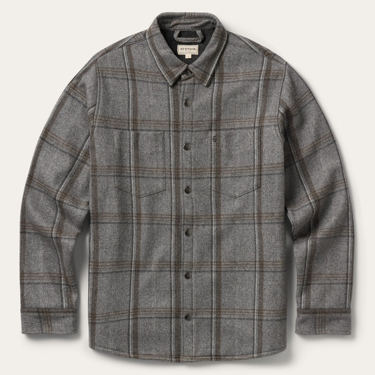 MENS STETSON WINDOWPANE SHIRT JACKET  11-097-0119-6112