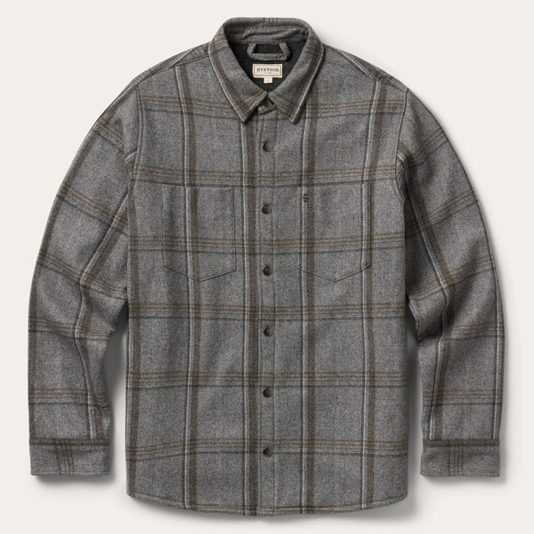 MENS STETSON WINDOWPANE SHIRT JACKET  11-097-0119-6112