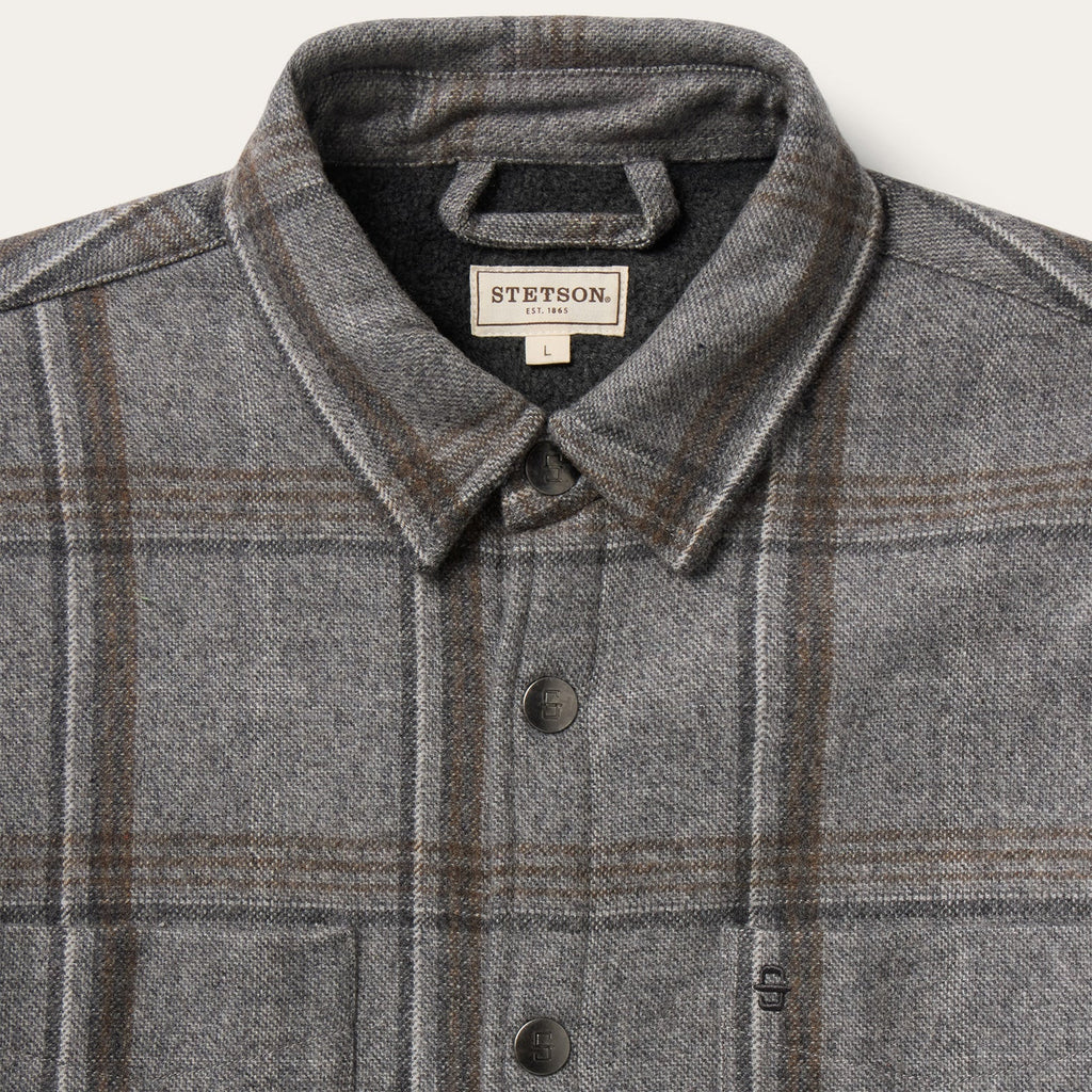 MENS STETSON WINDOWPANE SHIRT JACKET  11-097-0119-6112
