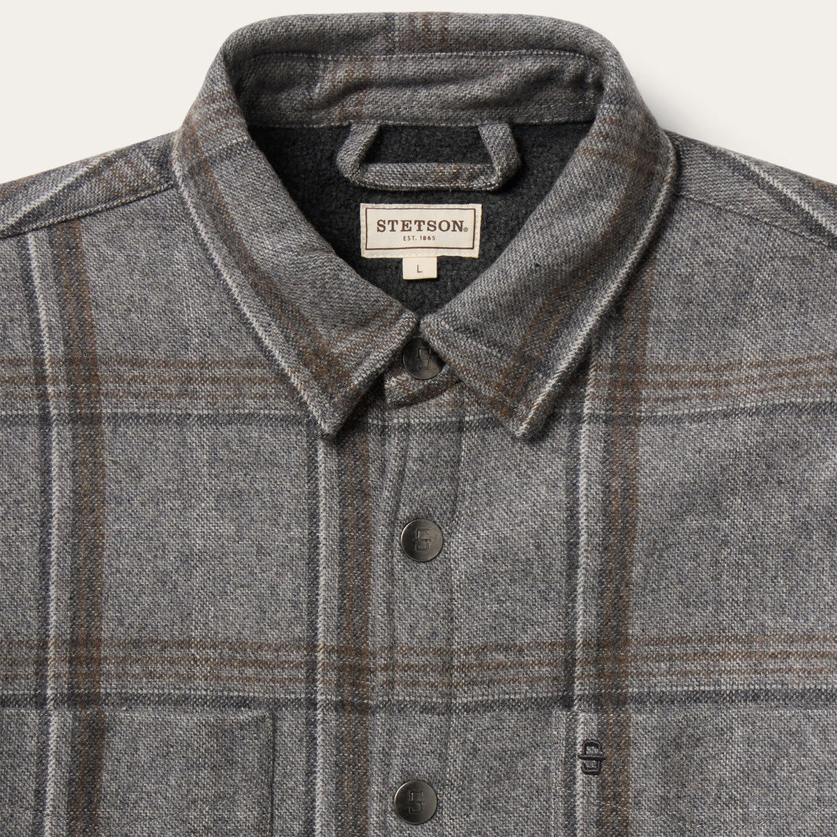 MENS STETSON WINDOWPANE SHIRT JACKET  11-097-0119-6112