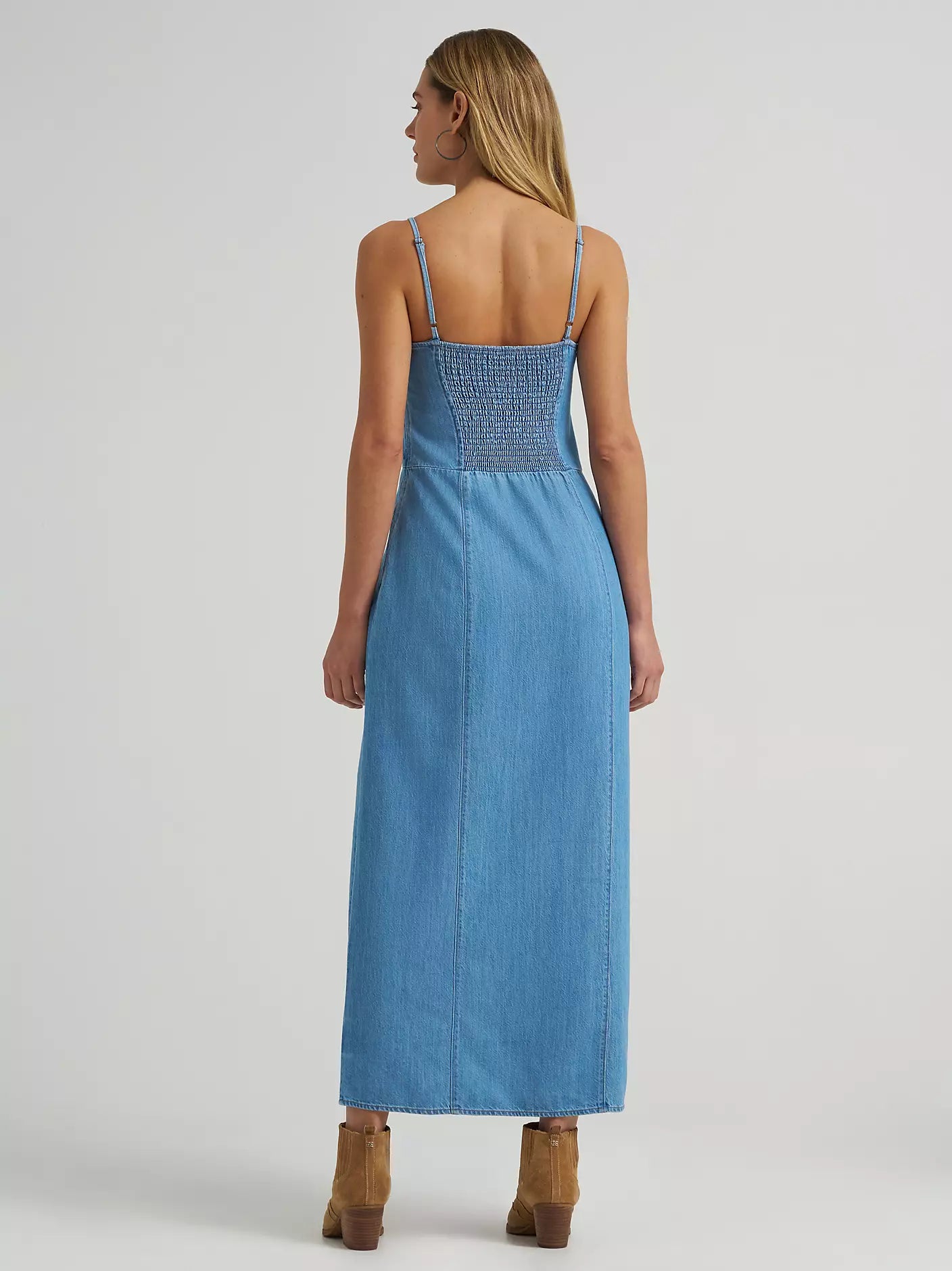 WOMEN'S WRANGLER DENIM SLIT FRONT MAXI DRESS 112375237
