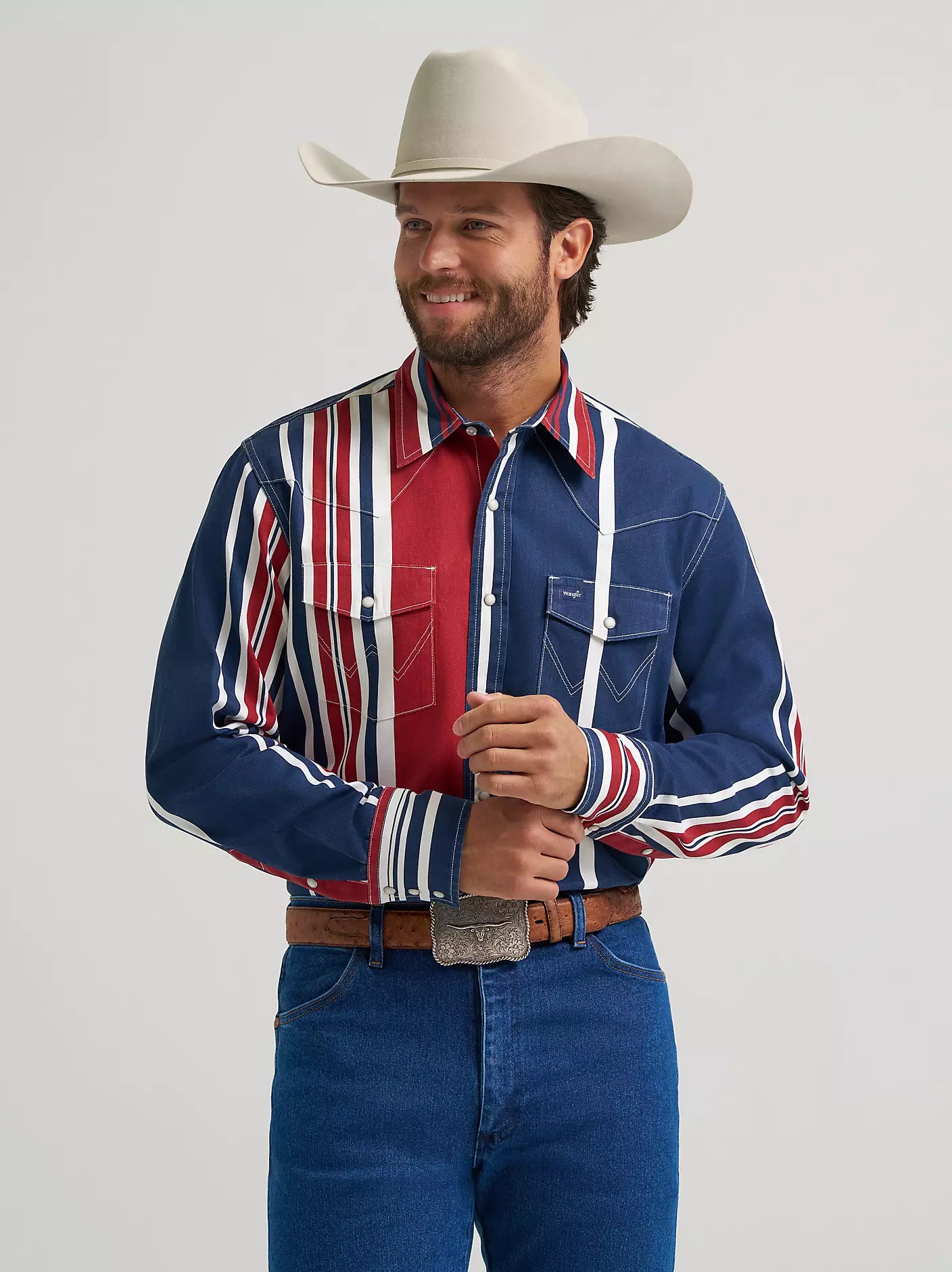 112375916 VINTAGE-INSPIRED BRUSHPOPPER WESTERN SNAP