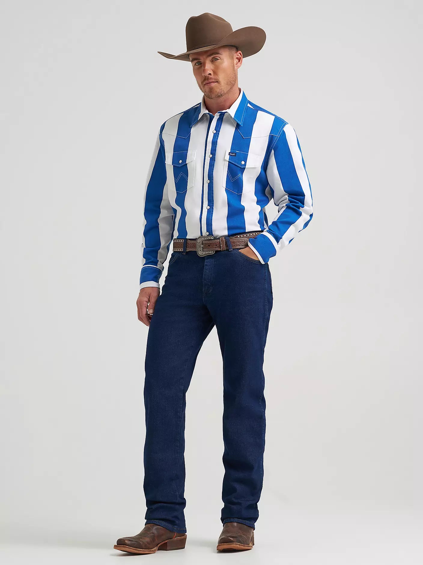 112375917 VINTAGE-INSPIRED BRUSHPOPPER WESTERN SNAP