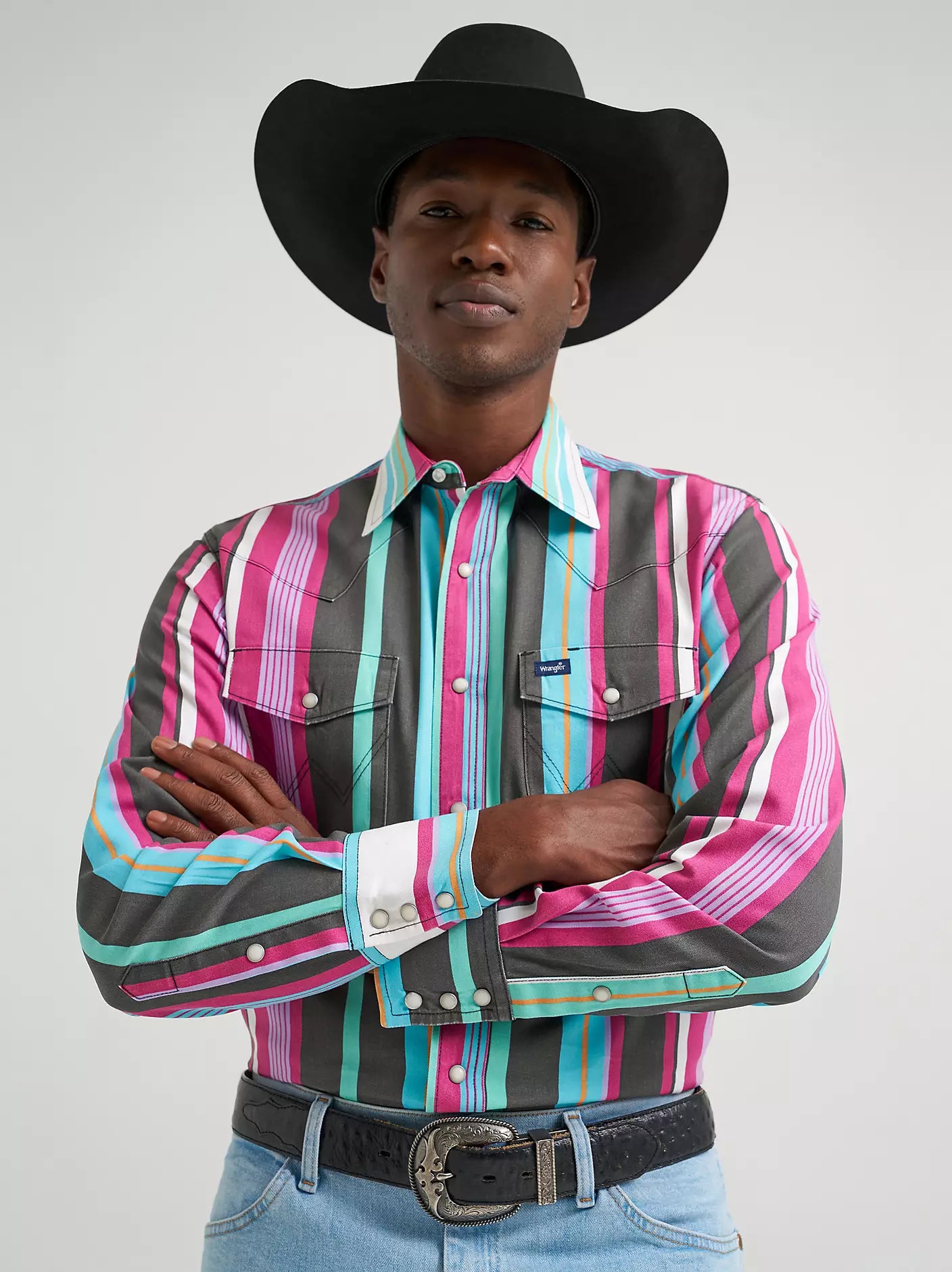 VINTAGE-INSPIRED BRUSHPOPPER WESTERN SNAP WORKSHIRT 112379230
