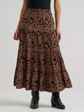 WOMEN'S WRANGLER PRINTED TIERED MAXI SKIRT 112382513