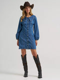 WOMEN'S PETER PAN COLLAR DENIM DRESS 112382547