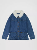 WRANGLER GIRL'S SHERPA-LINED DENIM BARN JACKET 112382686