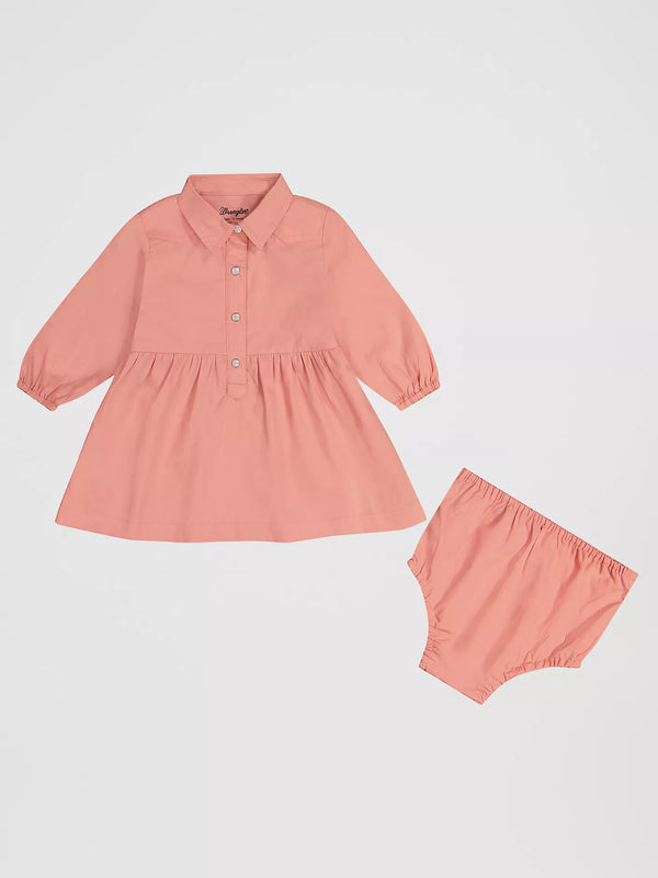 LITTLE GIRL'S LONG SLEEVE WESTERN SNAP DRESS 112382700