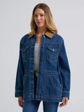 WOMEN'S DENIM CINCHED WAIST BARN JACKET 112382730