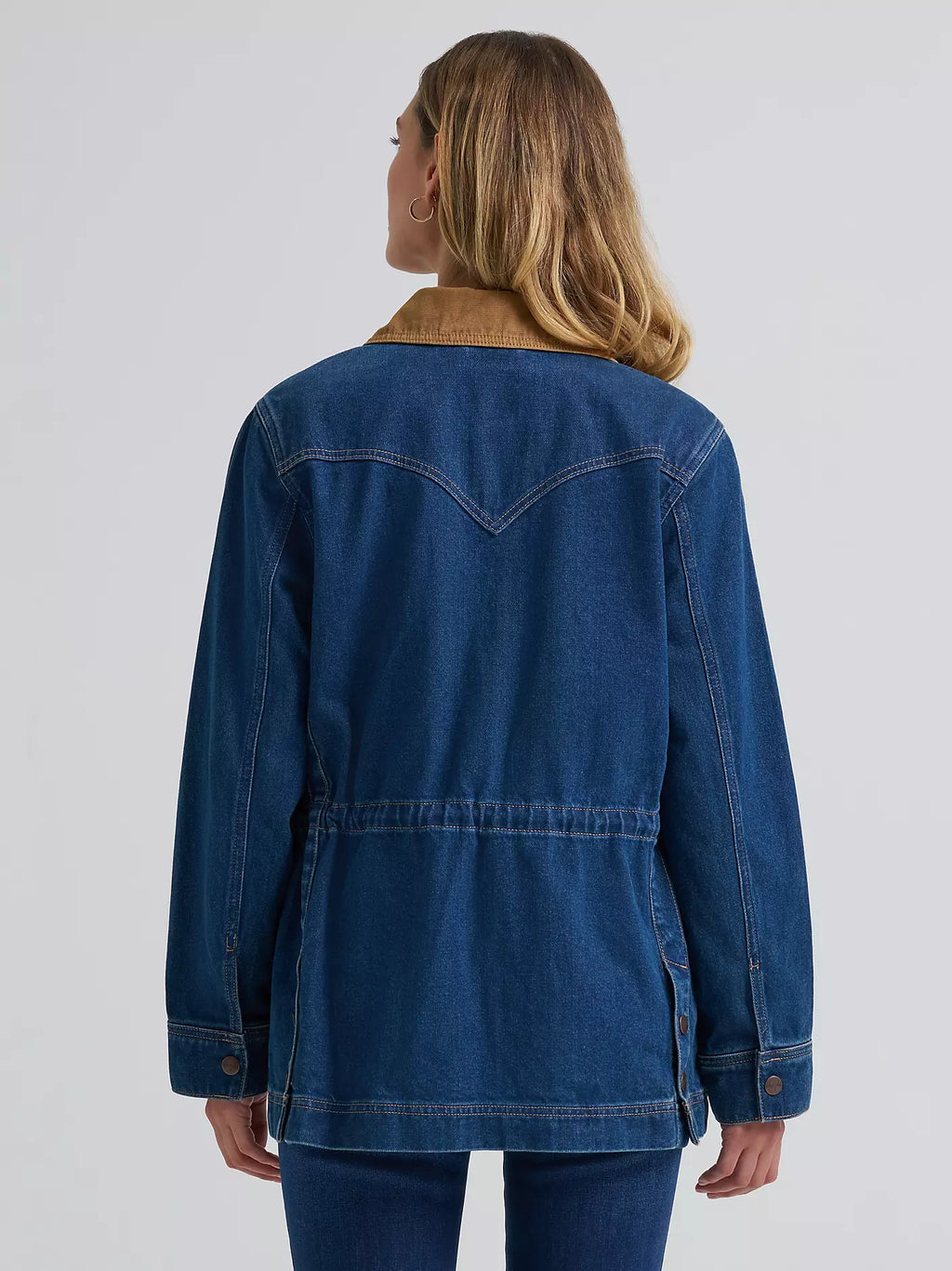 WOMEN'S DENIM CINCHED WAIST BARN JACKET 112382730