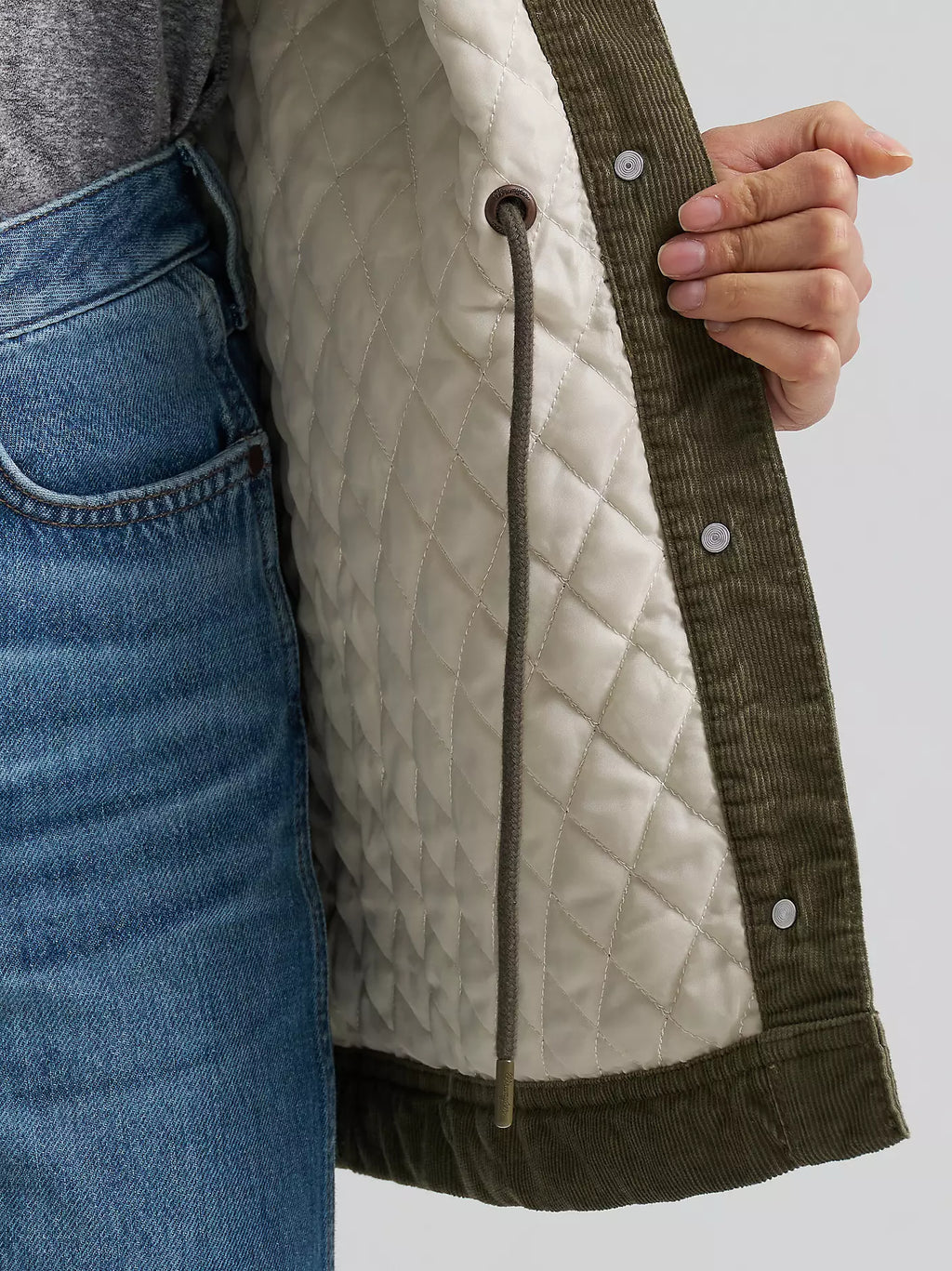 WOMEN'S CORDUROY QUILT-LINED BARN JACKET 112382739
