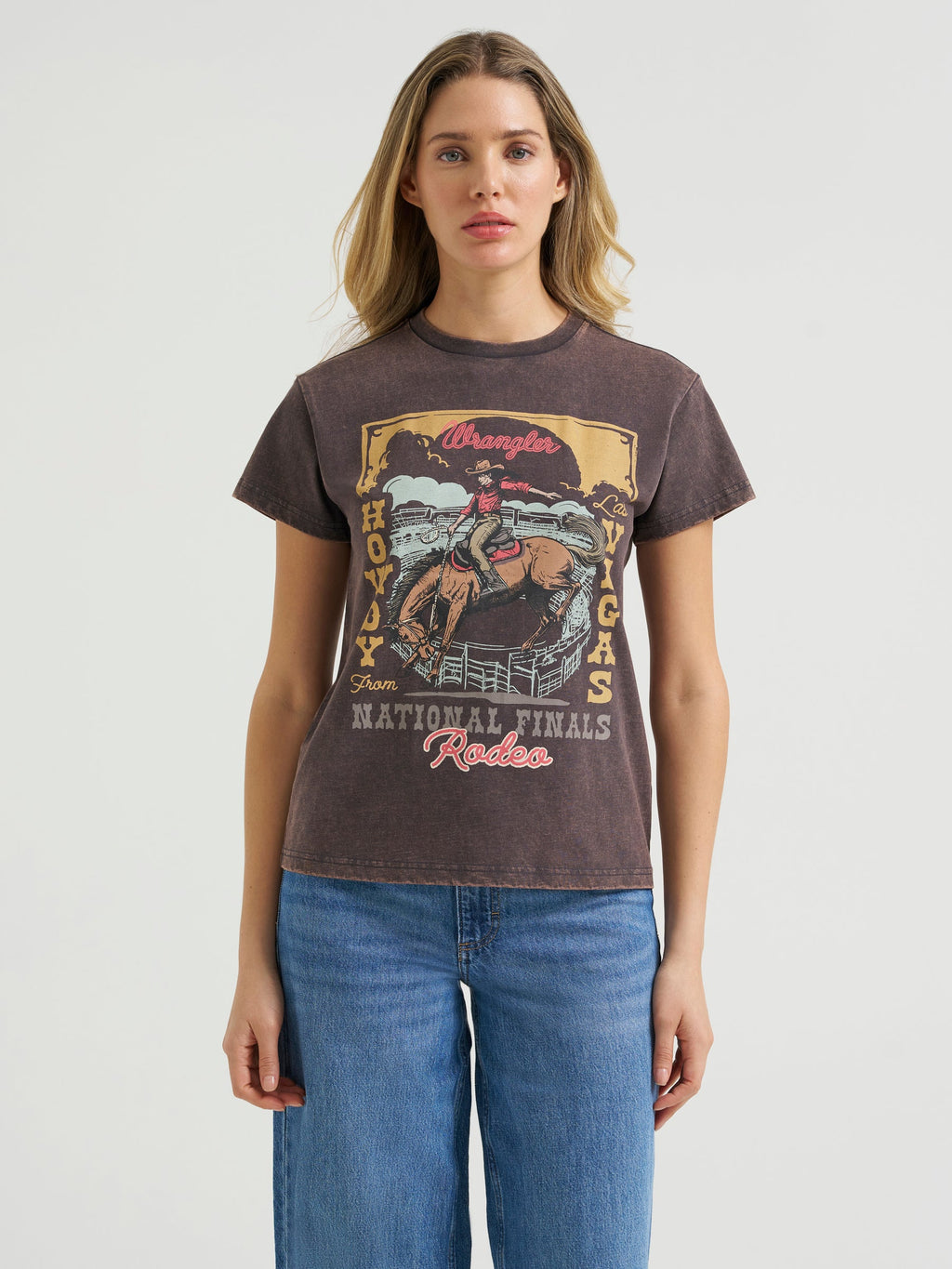 LADIES WRANGLER NATIONAL FINALS RODEO GRAPHIC TEE - 112384064