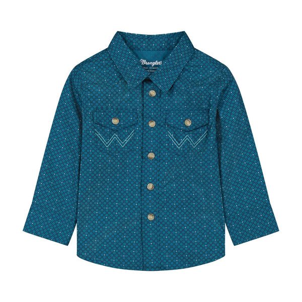 112384732 BABY BOY LS SNAP BLUE