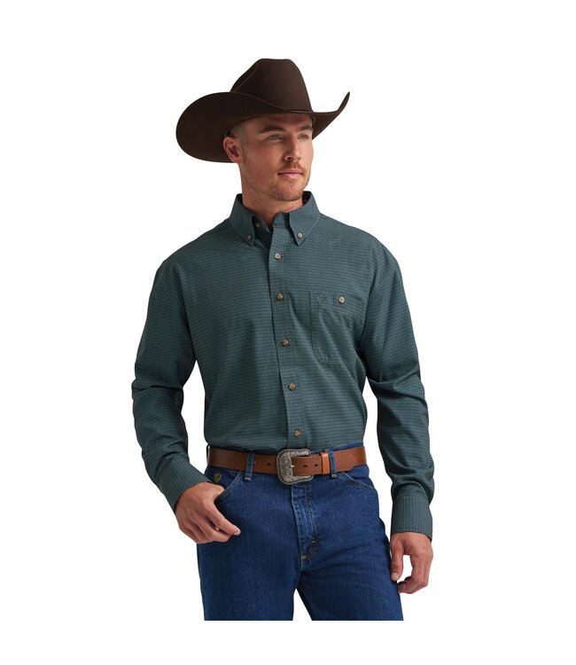 112385378 GEORGE STRAIT BUTTON GREEN WRANGLER