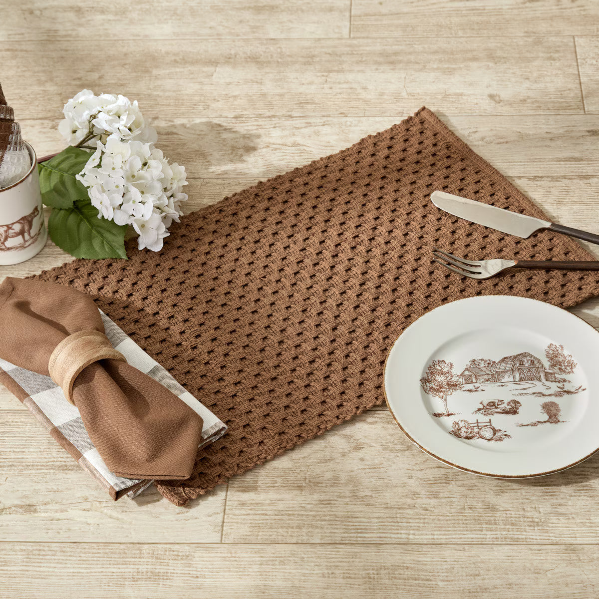 CHADWICK PLACEMAT-BROWN 115-01BR