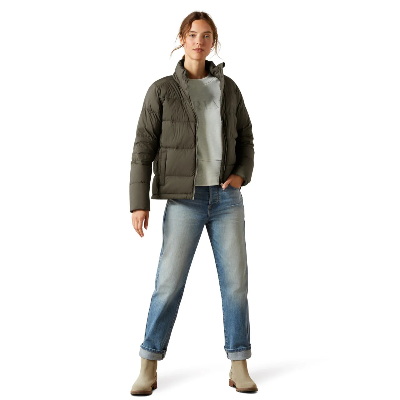 Ariat Ladies UltraPuff Down Earth Green Jacket 10065820