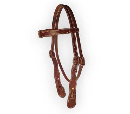 Berlin Custom Leather Oiled Cowboy Headstall – Premium Western Bridle E6260