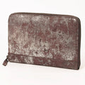 ADBGZ775 Distressed Metallic Leather Zip-Around Wallet