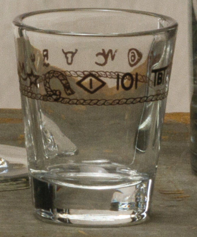 western shot glass set of 6, 100