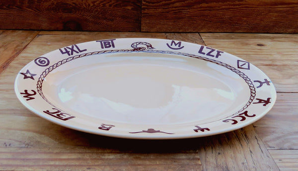 oval plate, branded 505