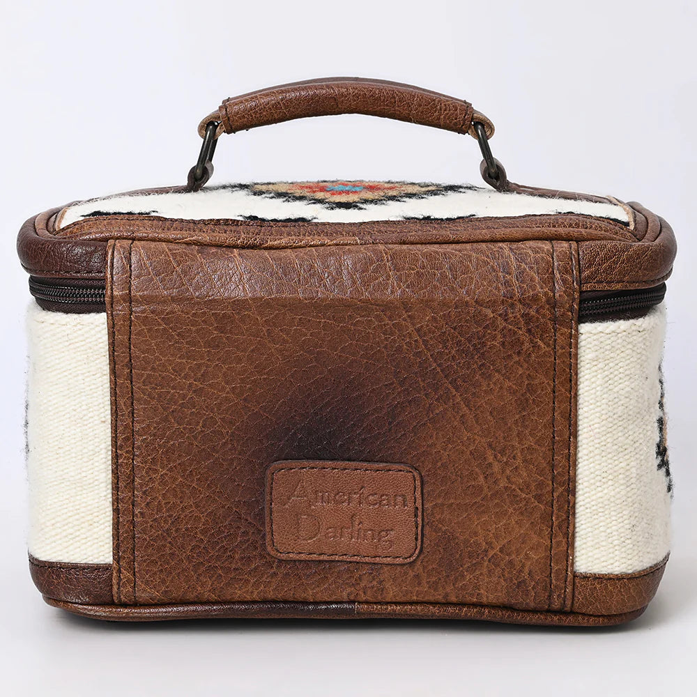 ADBG1320D American Darling Hand-Woven Saddle Blanket & Genuine Leather Western Jewelry Case