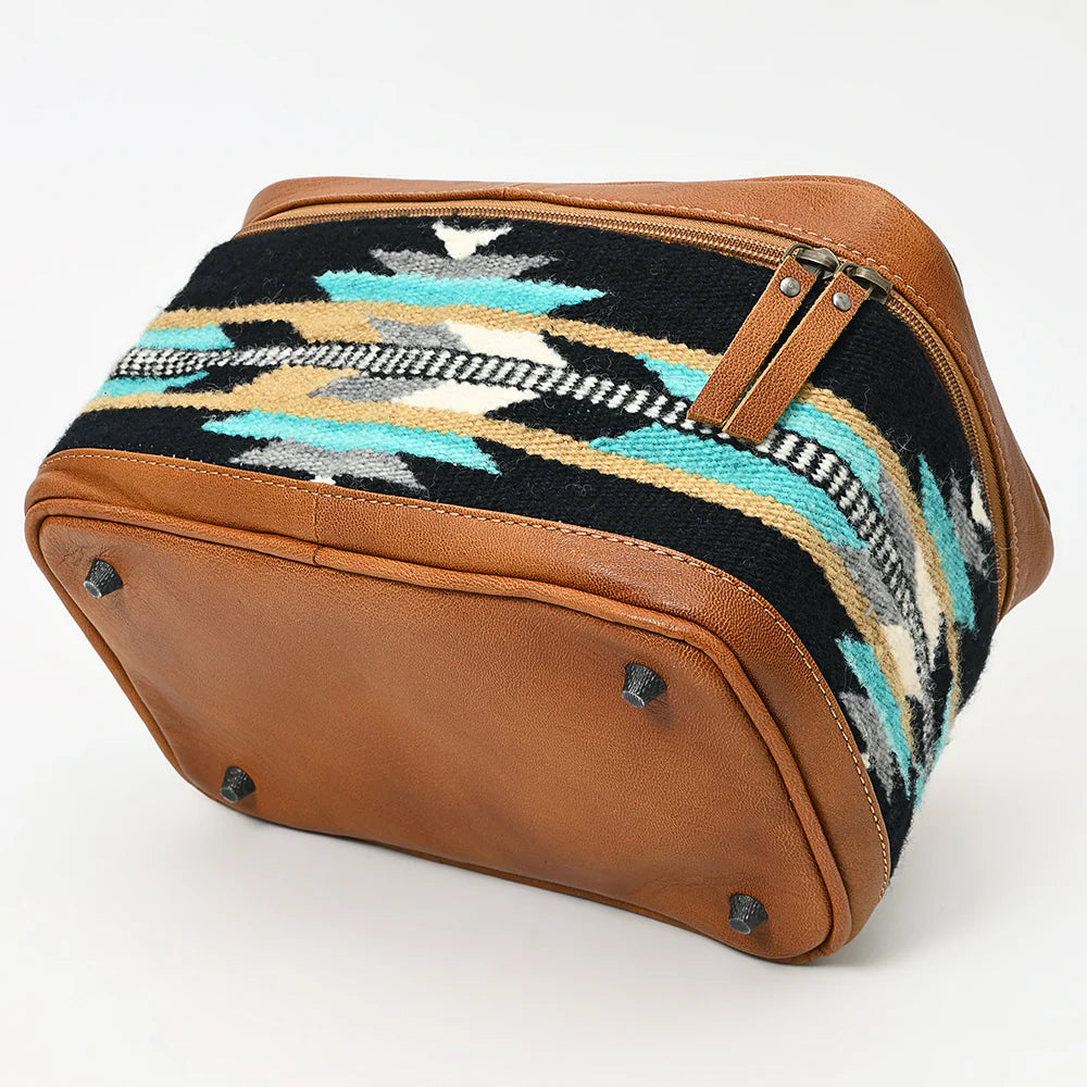 ADBG1320C American Darling Hand-Woven Saddle Blanket & Genuine Leather Western Jewelry Case