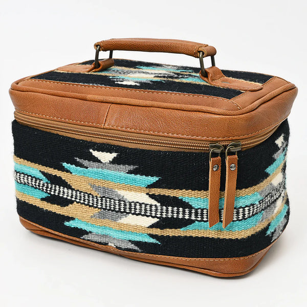 ADBG1320C American Darling Hand-Woven Saddle Blanket & Genuine Leather Western Jewelry Case