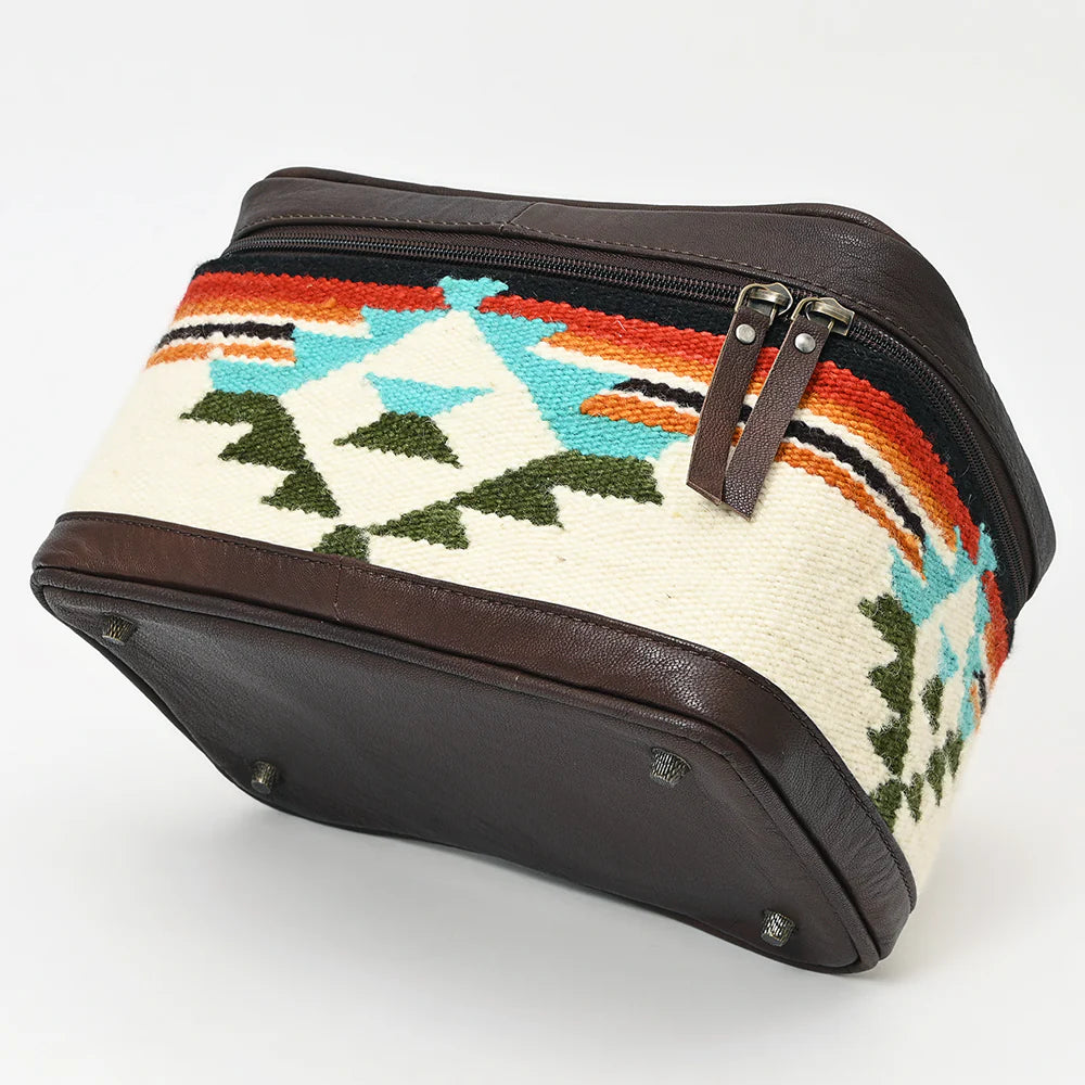 ADBG1320D American Darling Hand-Woven Saddle Blanket & Genuine Leather Western Jewelry Case