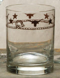 14oz whiskey, set of 4, stars & longhorns 203