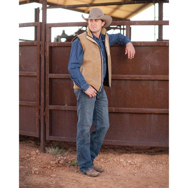 STS RANCHWEAR MEN'S CALGARY TAN VEST STS3336