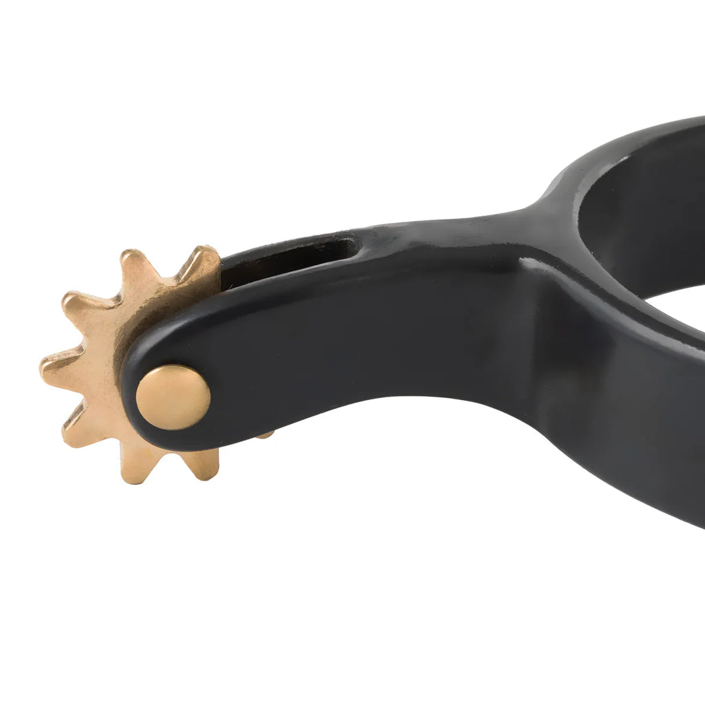 Youth Spurs with Plain 1/2" Band, 1-3/8" Shank, 10-Point Rowel 25-7981