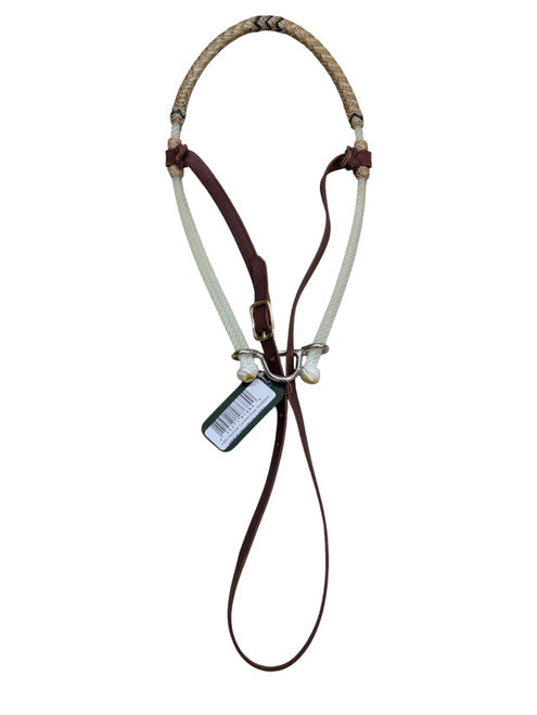 Berlin Custom Leather Double Rope Noseband with Braided Rawhide H902